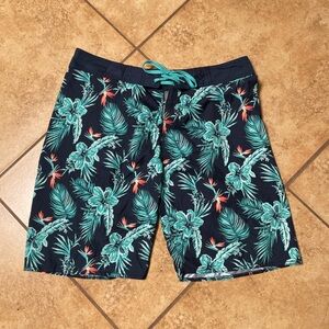 Old Navy Blue Floral Swim Shorts
